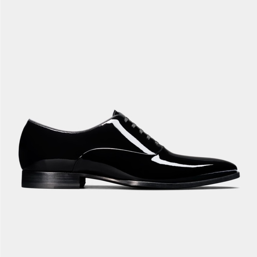 Suit Supply Black Tuxedo Oxford Leather Shoe